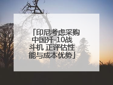印尼考虑采购中国歼-10战斗机 正评估性能与成本优势